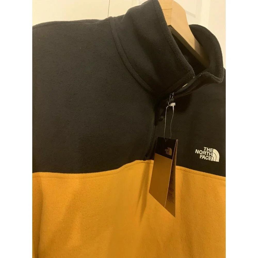 The North Face Fleece Pullover Sweater Jacket Men’s Sz‎ L Gold Black